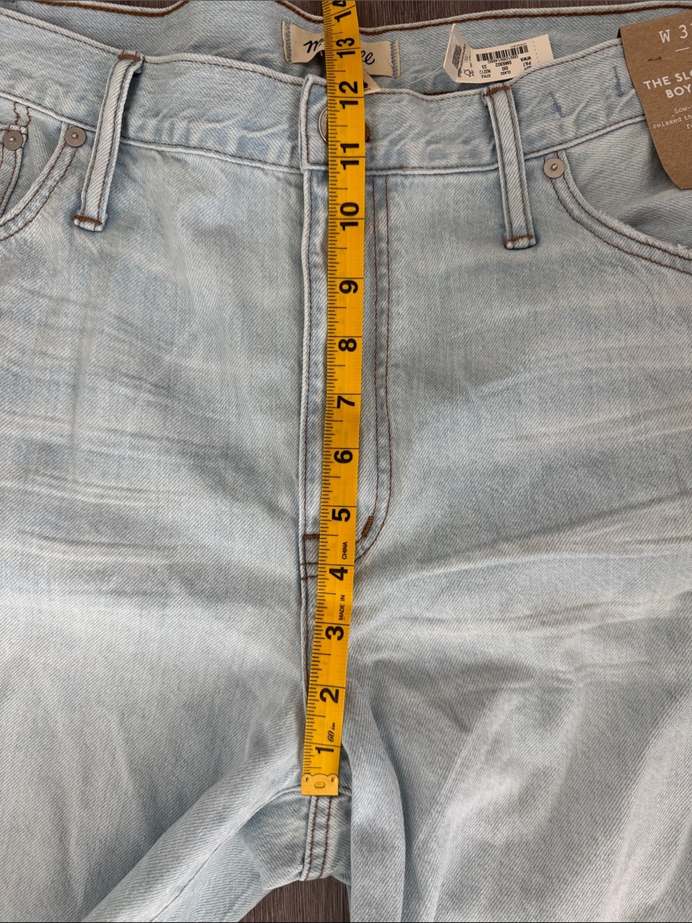 NWT Madewell Slouchy Distressed Boyjean in Light Wash - Picture 5 of 9